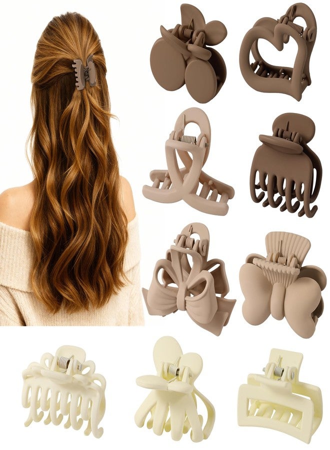 Interesse 9 PCS Small Hair Clips for Toddler Girls, Cute Mini Claw Clips for Thin Fine Hair, 1.5 Inch Matte Tiny Jaw Clips for Women Kids, Strong Hold Non Slip Hair Accessories, Multi-Styles - Image 1